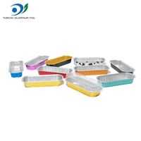 Moules à pâtisserie à emporter, mini moules à tarte jetables colorés, plateaux à gâteaux rectangulaires en aluminium avec couvercles, résistants au four