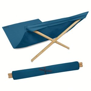 Chaise longue de plage pliable en bois et toile avec dossier réglable, sans sable, pour camping et plage – Offre spéciale - Product Image 3