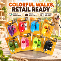 Distributeur de sacs à déjections pour animaux de compagnie, support portable pour crottes de chien, clip de laisse, rouleau pour promenades en extérieur, randonnée, voyage, accessoire de nettoyage