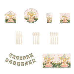 ชุดตกแต่งงานวันเกิดเด็ก DAMAI ธีมงานเลี้ยงวันเกิดธีมละครสัตว์ ชุดจานกระดาษ แก้วกระดาษ ป้ายแบนเนอร์ - Product Image 3