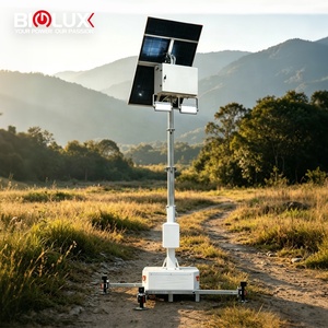 Torre de Luz Solar Industrial de 450W con Panel Solar, Sin Combustible, 36000 Lúmenes, Luces <span class=keywords><strong>LED</strong></span>, Iluminación Móvil para Áreas Remotas - Product Image 1