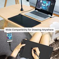 Huion H1161 Tablet desain grafis, pena gambar Digital profesional 11.6 inci