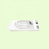 Boîte d'emballage de luxe personnalisée pour câble de données, rigide, laminée mat, avec intérieur en éponge, en carton écologique et recyclable pour USB