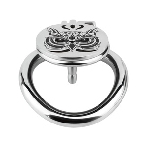 Jaula de Castidad con Diseño de Búho FRRK, Dispositivo de Castidad Masculino, Jaula Metálica para Pene, Candado de Castidad BDSM, Juguetes Sexuales para Hombres - Product Image 5