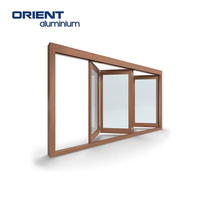Fenêtre pliante horizontale Marché philippin Fenêtres pliantes en aluminium à coupure thermique Fenêtre pliante en aluminium de haute qualité