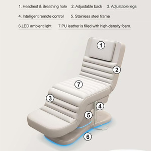 Moderna Camilla de Masaje Eléctrica de 3 Motores para Pestañas y Tratamientos Faciales, Cama Cosmética para Salón de Belleza, Camilla de Lujo para Spa y Masajes, Cama para Pestañas - Product Image 3