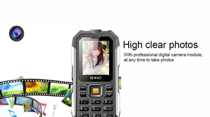 Nouveau débloqué 2 pouces écran IP67 étanche fonction téléphone 2500mAh industrie de la construction téléphone <span class=keywords><strong>robuste</strong></span> professionnel - Product Image 6