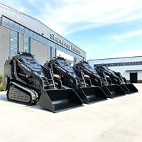 Pengiriman Gratis Diesel Mini Skid Steer EPA Kubota Mini Tracked dengan Bucket Sempit Mini Skid Steer Loader YF360 YF480 YF680