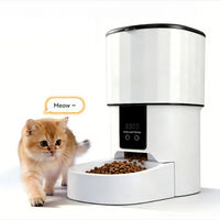 Distributeur automatique de nourriture pour animaux de compagnie, grande capacité 4L, en acier inoxydable, alimentation automatique pendant 15 jours pour chats et petits chiens