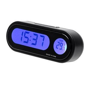 Reloj digital moderno para coche, termómetro, accesorio interior de plástico, decoración de salpicadero 2 en 1 para el estilo del automóvil - Product Image 1