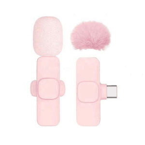 Mini micrófono de solapa Lavalier inalámbrico profesional para iPhone Android para grabación de vídeo de YouTube tipo C K9 ruido - Product Image 3