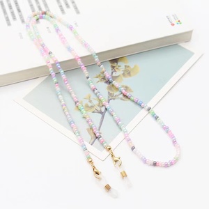 Catena per <span class=keywords><strong>Occhiali</strong></span> <span class=keywords><strong>da</strong></span> <span class=keywords><strong>Sole</strong></span> e Mascherina Antiscivolo in Perline di Plastica Color Misto All'Ingrosso, Componenti per <span class=keywords><strong>Occhiali</strong></span> in Perline di Riso - Product Image 4