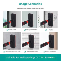 Barra de dominadas para montar en la pared, para interiores, con gran capacidad de carga, sin necesidad de taladrar, equipo de fitness de acero para niños y adultos.
