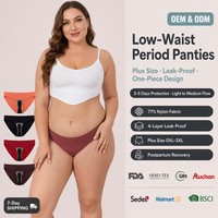 Culottes menstruelles grande taille anti-fuites, sous-vêtements menstruels une pièce, culottes post-partum 0XL-3XL
