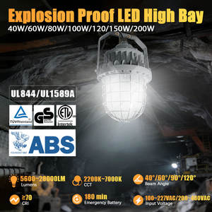 Lumière LED antidéflagrante en alliage d'aluminium IP66 Nema 4X 100W 5600k à économie d'énergie à haut rendement avec garantie de <span class=keywords><strong>5</strong></span> ans - Product Image 2