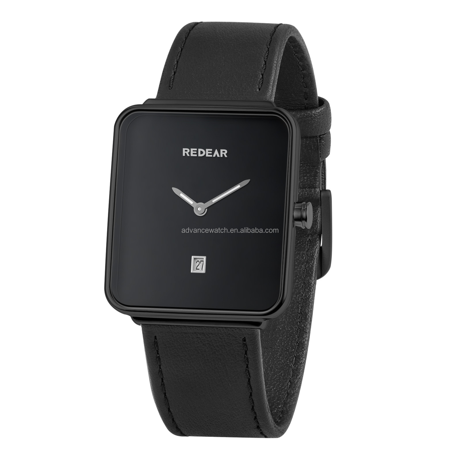 mesh rectangular wrist watch for men