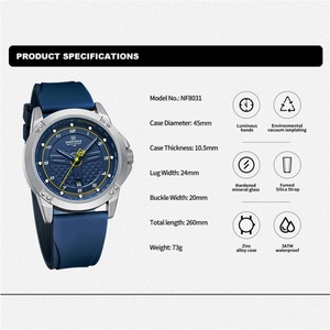 Reloj de Pulsera de Cuarzo NAVIFORCE, Casual, Deportivo, Resistente al Agua, para Hombre, con Correa de Silicona, Luminoso, Reloj Masculino - Product Image 2