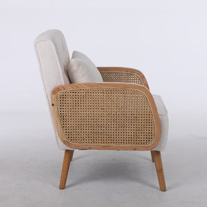 Reposabrazos de ratán minimalista de moda <span class=keywords><strong>Anji</strong></span>, silla de brazo decorativa, sillas de madera de lujo para eventos para Hotel para dormitorio, apartamento, comedor - Product Image 3