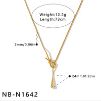 Collier pendentif goutte d'eau minimaliste pour femme en acier inoxydable, bijoux de mode délicats et élégants, vente en gros OEM ODM