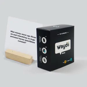 Akzeptieren Sie Ihr eigenes Design runde Kartenspiel-Speicher-Spielkarten für gbc französisch benutzerdefinierter Druck somalische Freizeitspielkarten mit Papierbox