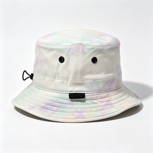 Sombrero de Pescador Reversible Unisex con Estampado de Mármol Pastel, Estilo Tie Dye, para Verano, Ropa Urbana, Pesca y Uso al Aire Libre - Product Image 4