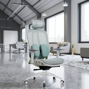 Silla de oficina ergonómica con ajuste de altura, soporte lumbar de diseño de malla moderno, silla ejecutiva de plástico para uso doméstico - Product Image 3