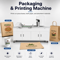 Imprimante jet d'encre A4 haute vitesse à passage unique pour l'impression sur carton ondulé, boîtes à pizza et à hamburgers, sacs en papier, gobelets, serviettes et emballages