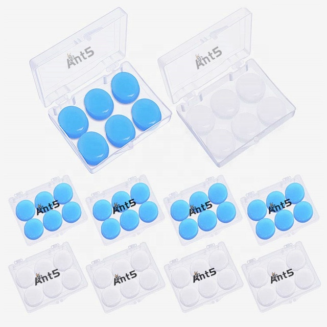 Pure Silicone Earplug  Swimming Waterproof Sleep Sound Insulation Silicone Earplugs ANT5PPE