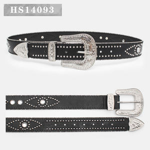 Cinturón de diamantes de imitación de aleación de cuero Pu estilo punk para mujer Bb <span class=keywords><strong>Simon</strong></span> de moda personalizada - Product Image 4