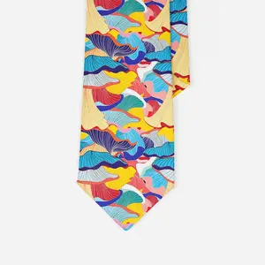 ربطة عنق مبتكرة مواكبة للموضة ربطة عنق مطبوعة بنقشة الزهور رائعة للحفلات في عيد الهالوين وعيد الشكر والكريسماس