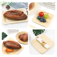 Assiettes jetables écologiques en bambou et feuilles de palmier de 8 pouces 100% biodégradables et compostables pour les fêtes