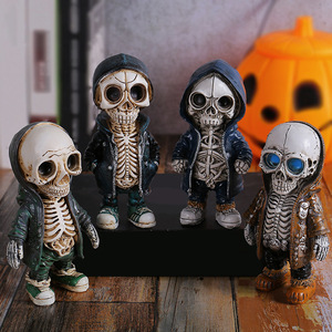 Figura de calavera de Halloween, decoración de resina para interiores y exteriores, decoración para festivales de fantasmas, adorno duradero para Halloween y Navidad - Product Image 4