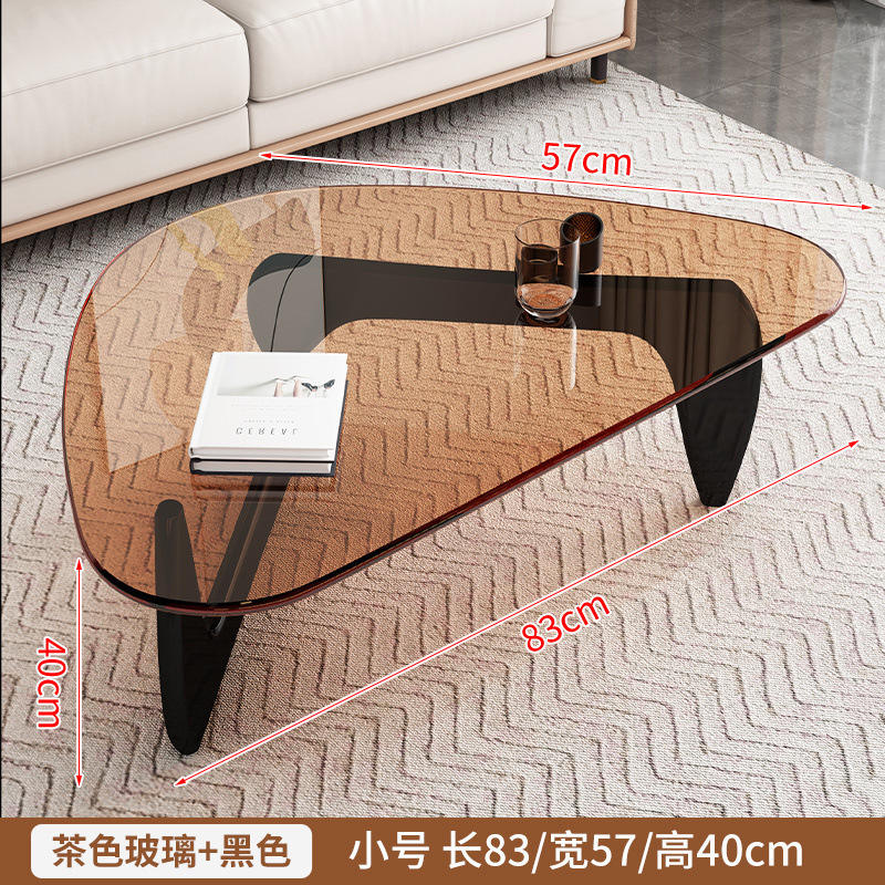 Verre marron avec pieds en chêne noir