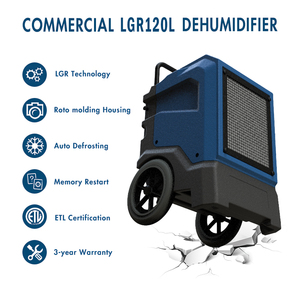 Déshumidificateur commercial LGR robuste 120-210 PPD pour la restauration après dommages par eau - Product Image 3