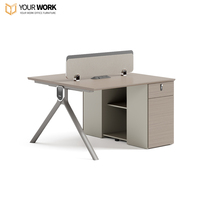 Espaces de coworking, poste de travail de bureau modulaire en bois, 4/6 places, design moderne, durable, extensible, bureau pour le personnel à usage commercial