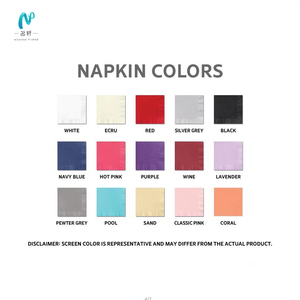 Khăn ăn Nhà sản xuất tùy chỉnh màu trắng nhà hàng ăn tối khăn ăn vuông serviettes với logo in ăn tối Khăn ăn 38*42 1/4 & 1/8 lần - Product Image 5