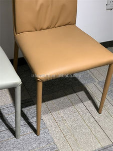 เก้าอี้ห้องอาหารหนังโลหะหนังหรูหราเก้าอี้ห้องรับประทานอาหาร - Product Image 6
