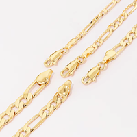 Collier chaîne Figaro en acier inoxydable couleur or et argent de haute qualité 1:3NK, bijoux tendance pour hommes et femmes