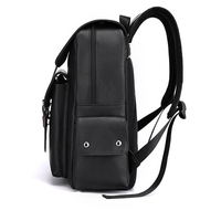 Mochila para Portátil de Cuero PU Personalizada, Estilo Ejecutivo para Hombre, Diseño Coreano, Correa de Mano, Bolsa Impermeable