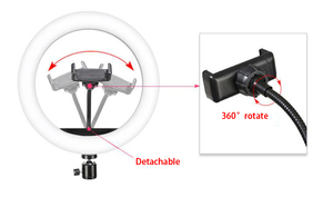 ชุดไฟถ่ายภาพเซลฟี่แบบมีขาตั้งกล้องพร้อมไฟวงแหวน LED สำหรับถ่ายวิดีโอและวิดีโอบล็อก - Product Image 6