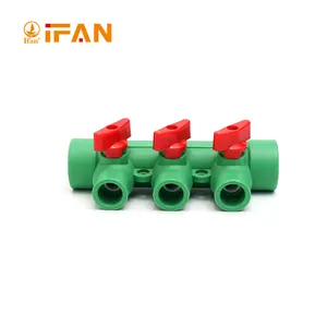 Высококачественный шаровой клапан IFAN, полипропиленовый трубопровод для полипропиленового трубопровода, трубопровод для подогрева пола, 5 способов, полипропиленовый пластиковый водяной коллектор