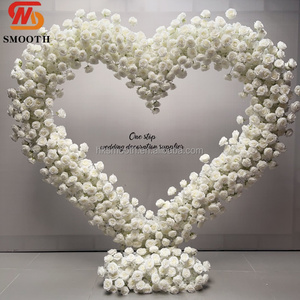 Wholesale Custom Romantic Pink Love Shape Flower <b>Arch</b> Stand For Wedding <b>Decoration</b> - Product Image 2