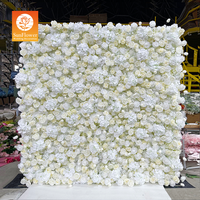 Mur de fleurs artificielles en soie blanches Sunwedding pour décoration de mariage, Noël, remise de diplôme, Pâques