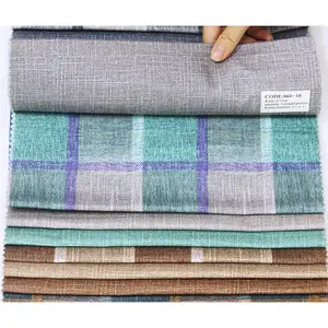 家用纺织品100% 涤纶亚麻外观窗帘面料