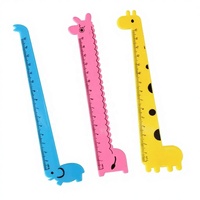 Règle créative en plastique de 15 cm en forme d'animal mignon et amusant pour enfants