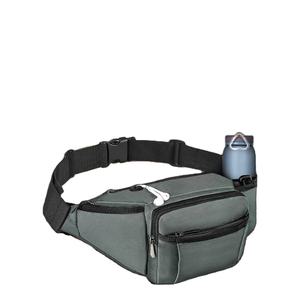 2025 Hot Fashion Sports Canvas <b>Running</b> Belt Bag Waterproof Storage Waist Pack <b>with</b> Water Bottles Holder Unisex Outdoor - Product Image 1