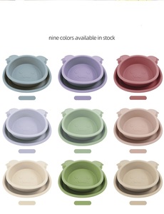 High Grade Custom Logo Children Dinnerware BPA Free Animal Pig Dishes Silicone Baby Suction Plate Bowl <b>Kid</b> Toddler Tableware - Product Image 2