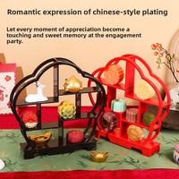 Nouveau présentoir en plastique de style chinois pour desserts, centre de table, plateau à gâteaux de fiançailles, support à pâtisseries, présentoir à fleurs de prunier pour pause thé
