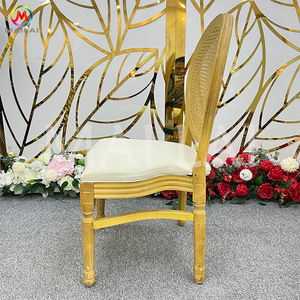 Ventas directas de fábrica apilable reticulum redondo trasero madera Louis silla fiesta sillas de madera para comedor eventos Hotel - Product Image 4
