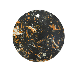 Amazon Hot Selling Round Black Marble Cutting Board With Hole Kitchen Serving Food Chopping Block Slate Cheese Board